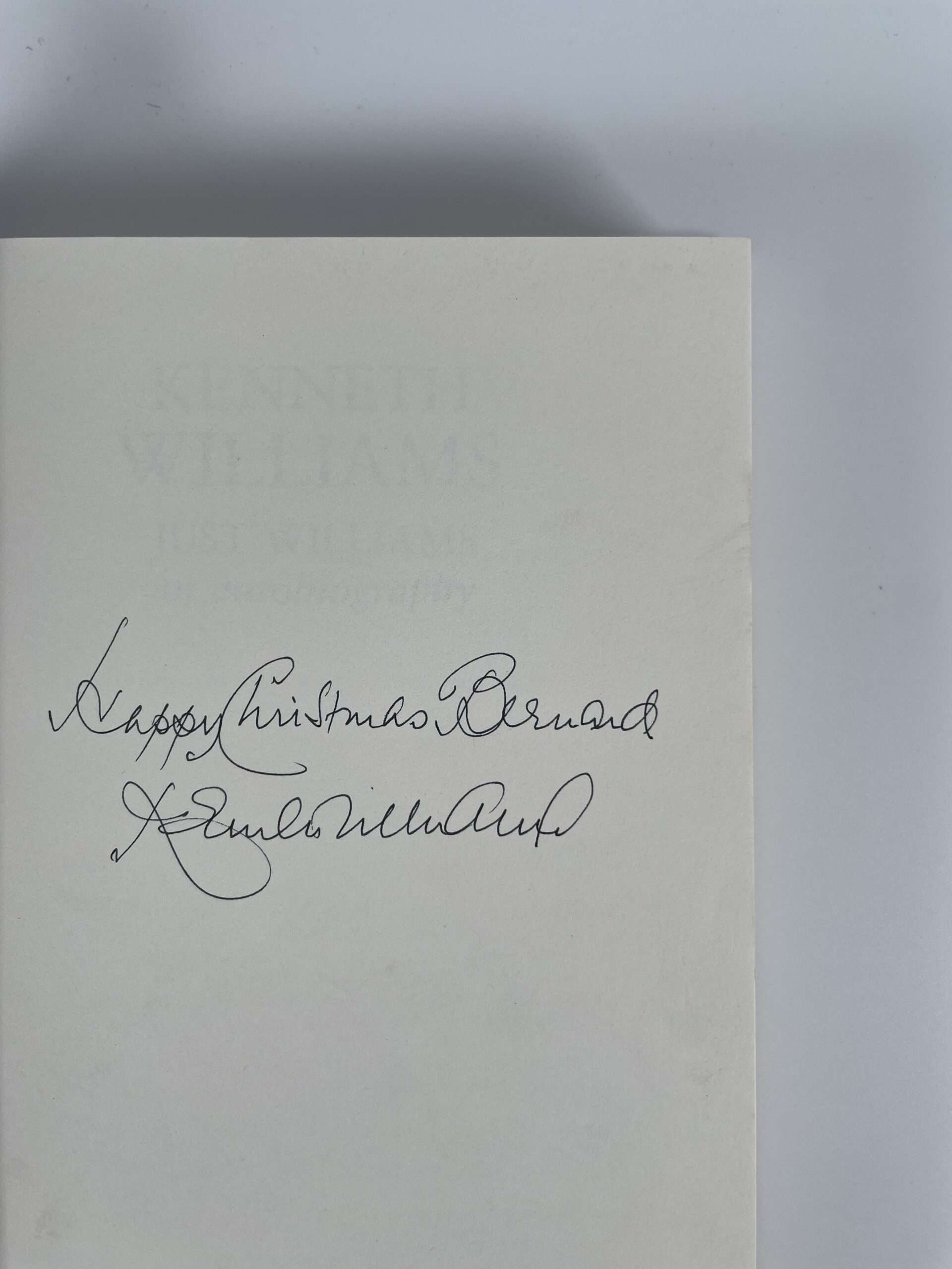 kenneth williams just williams signed first ed2