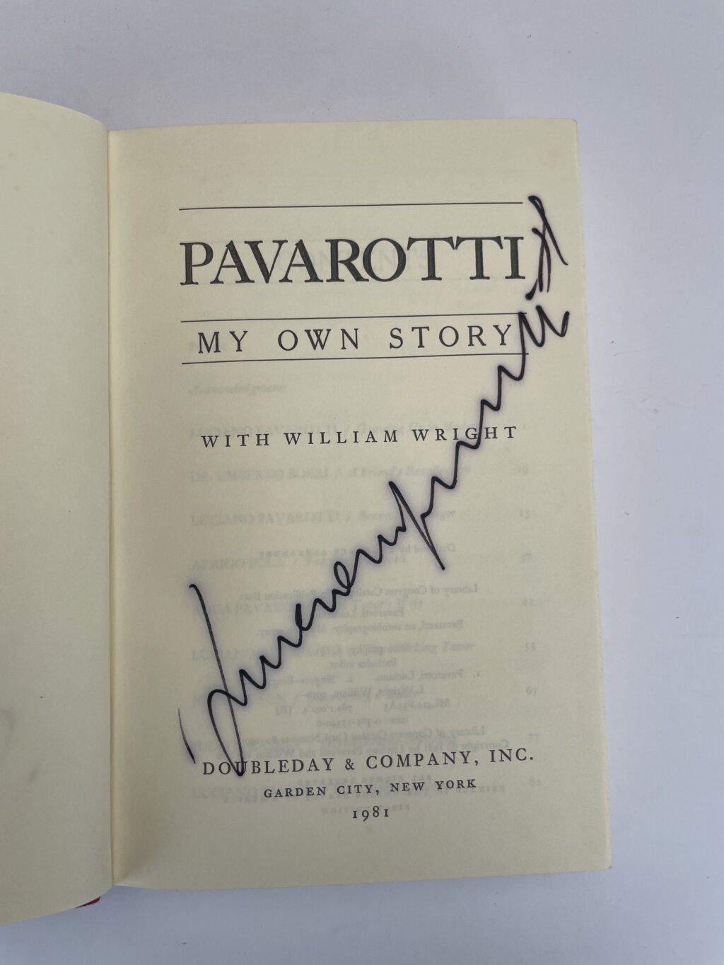 pavarotti my own story signed first 2
