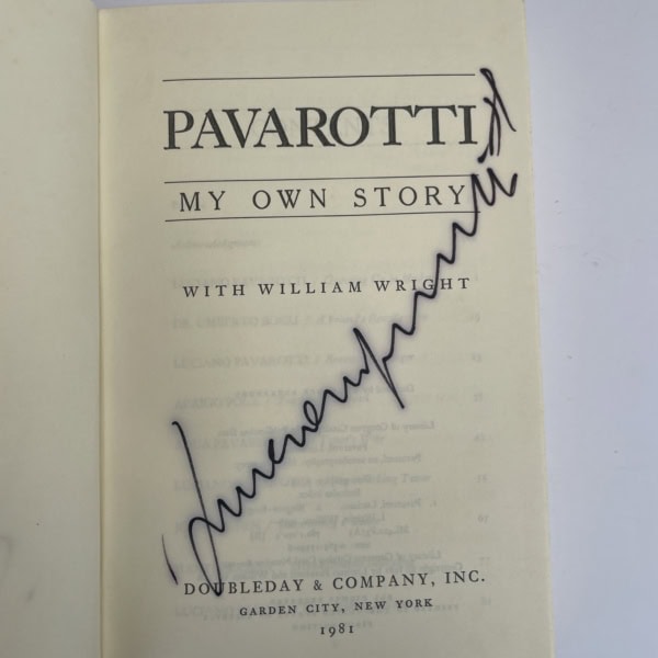 pavarotti my own story signed first 2