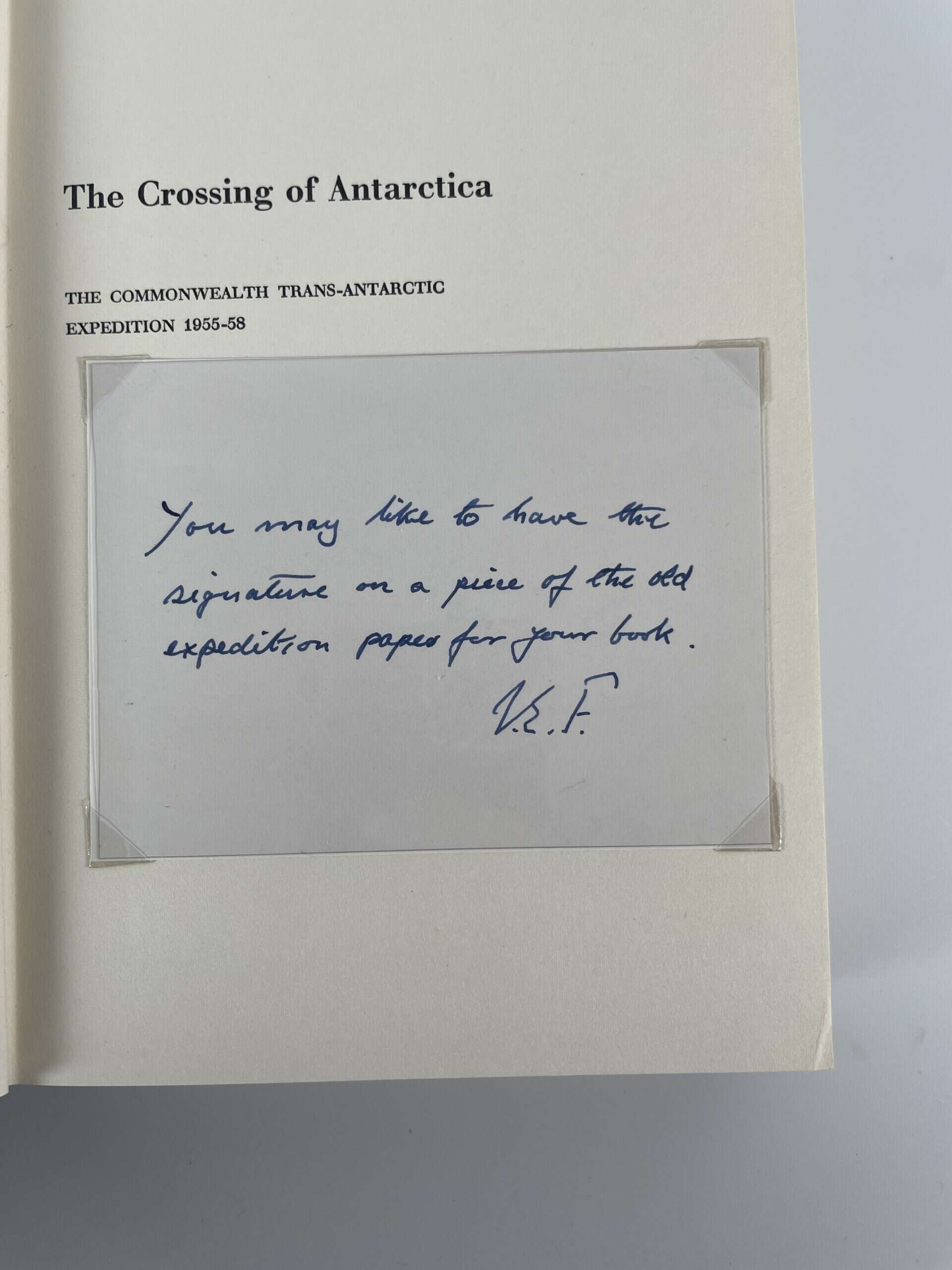 vivian fuchs the crossing of antartica first ed triple signed3