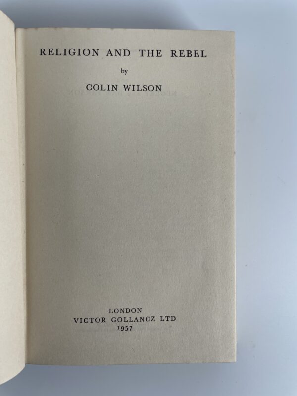 colin wilson religion and the rebel first ed2