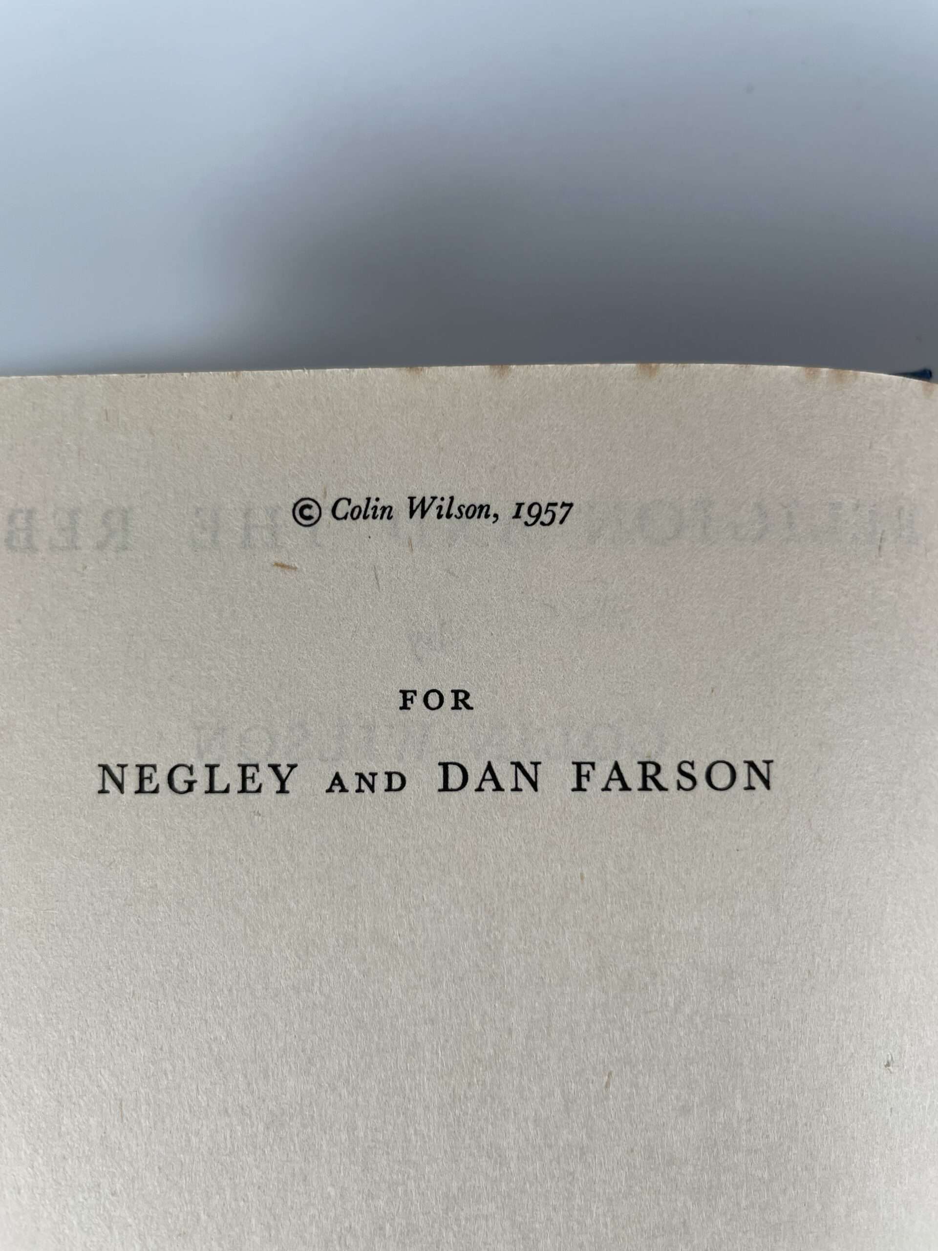 colin wilson religion and the rebel first ed3