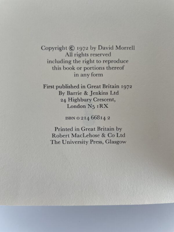 david morrell first blood first ed with signed card 2