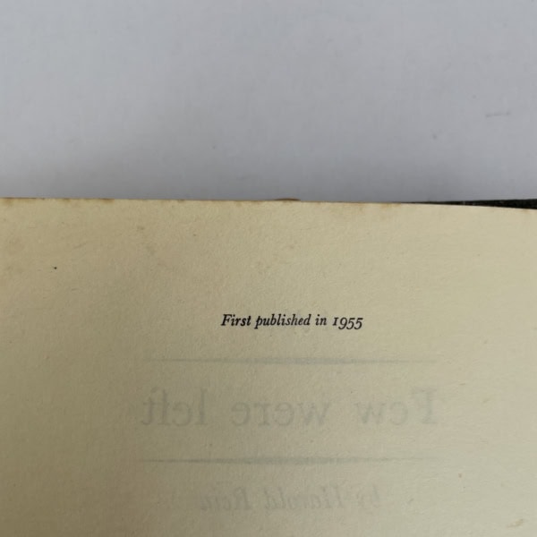 harodl rein few were left first edition2