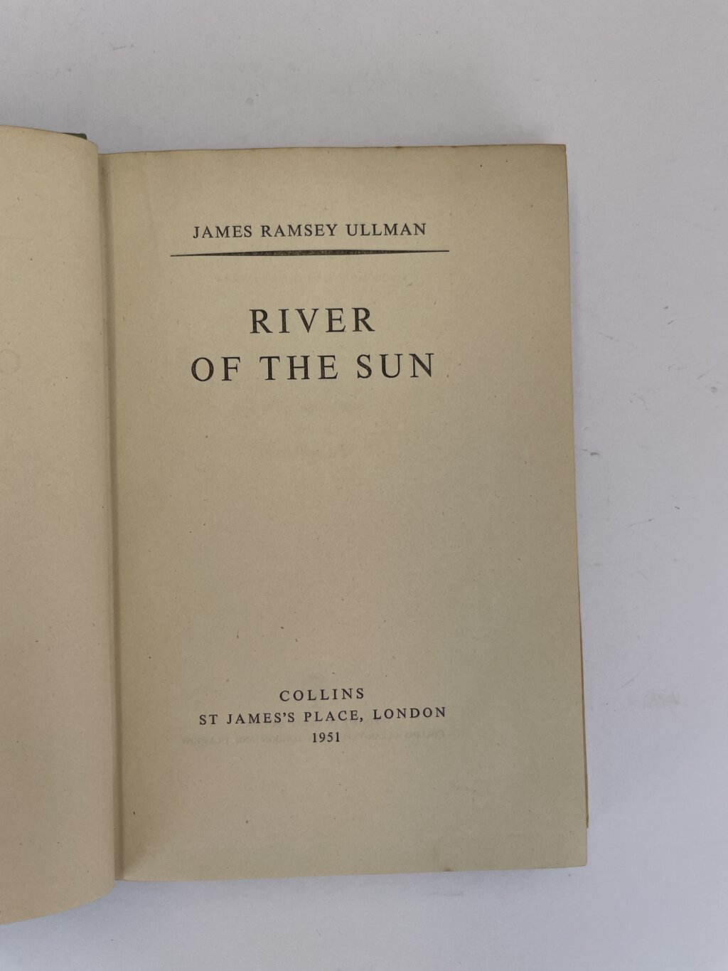 james ramsey ullman river of the sun first ed2