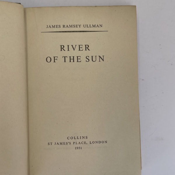 james ramsey ullman river of the sun first ed2
