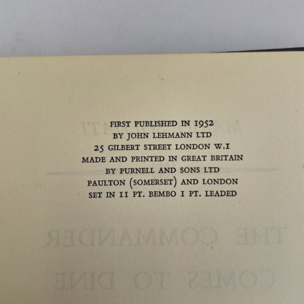 mario soldati the commander comoes to dine first edition2