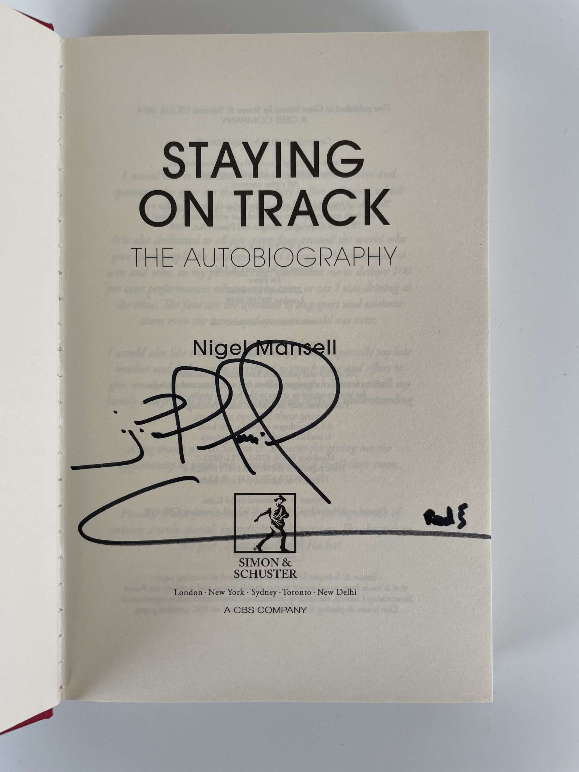 nigel mansell staying on track signed first2
