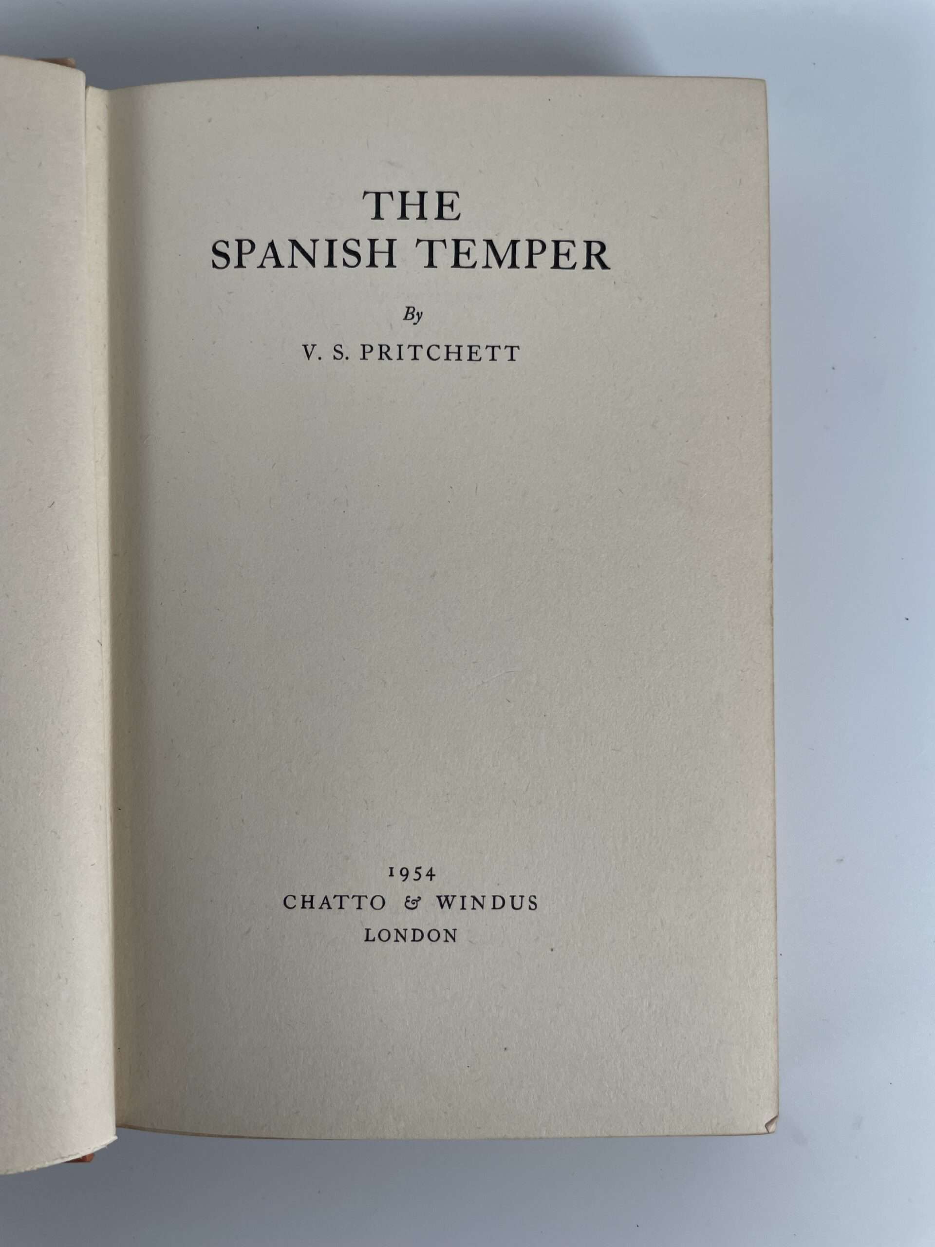 vs pritchett the spanish temper first edition2
