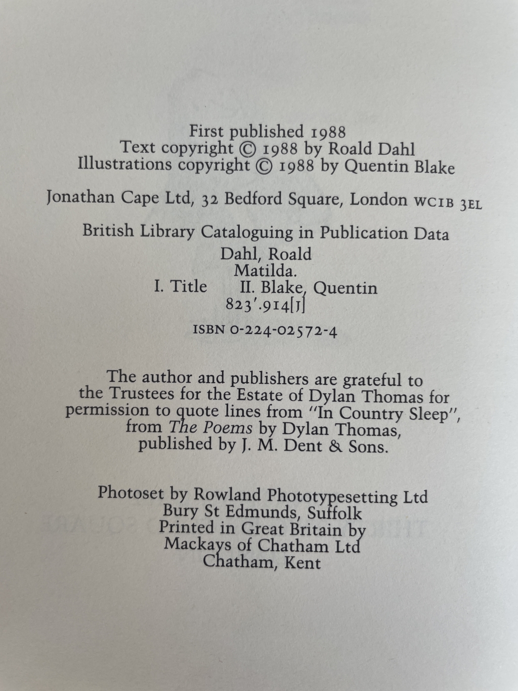 roald dahl matilda first 1450 3
