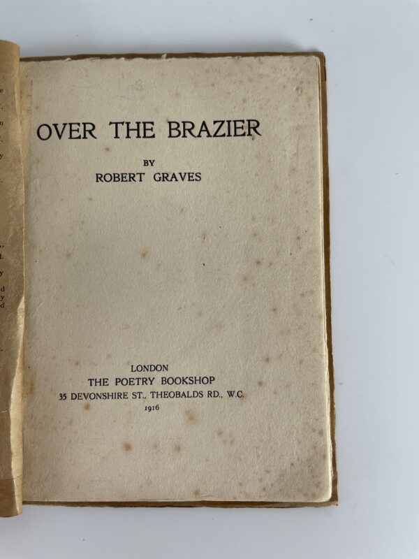 robert graves over the brazier first edition2