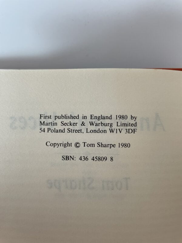 tom sharpe ancestral vices first edition2