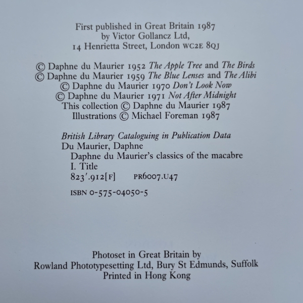 daphne du maurier classics of the macabre first edi2