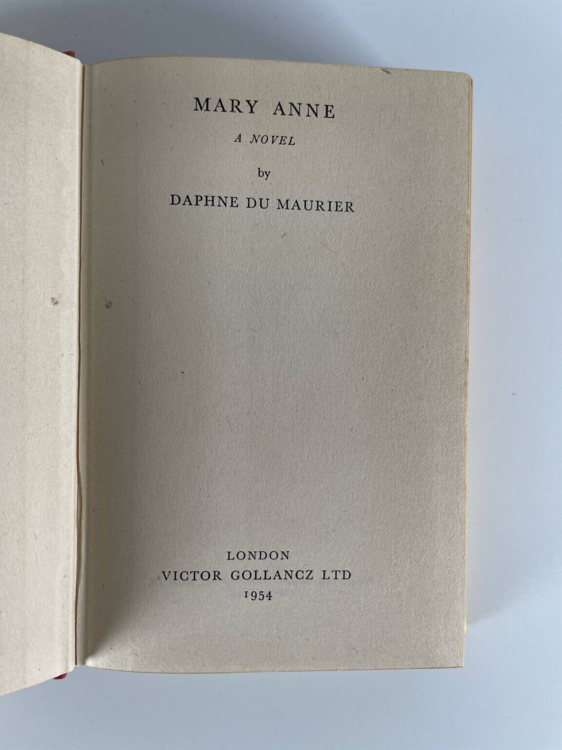 daphne du maurier mary anne first edi2