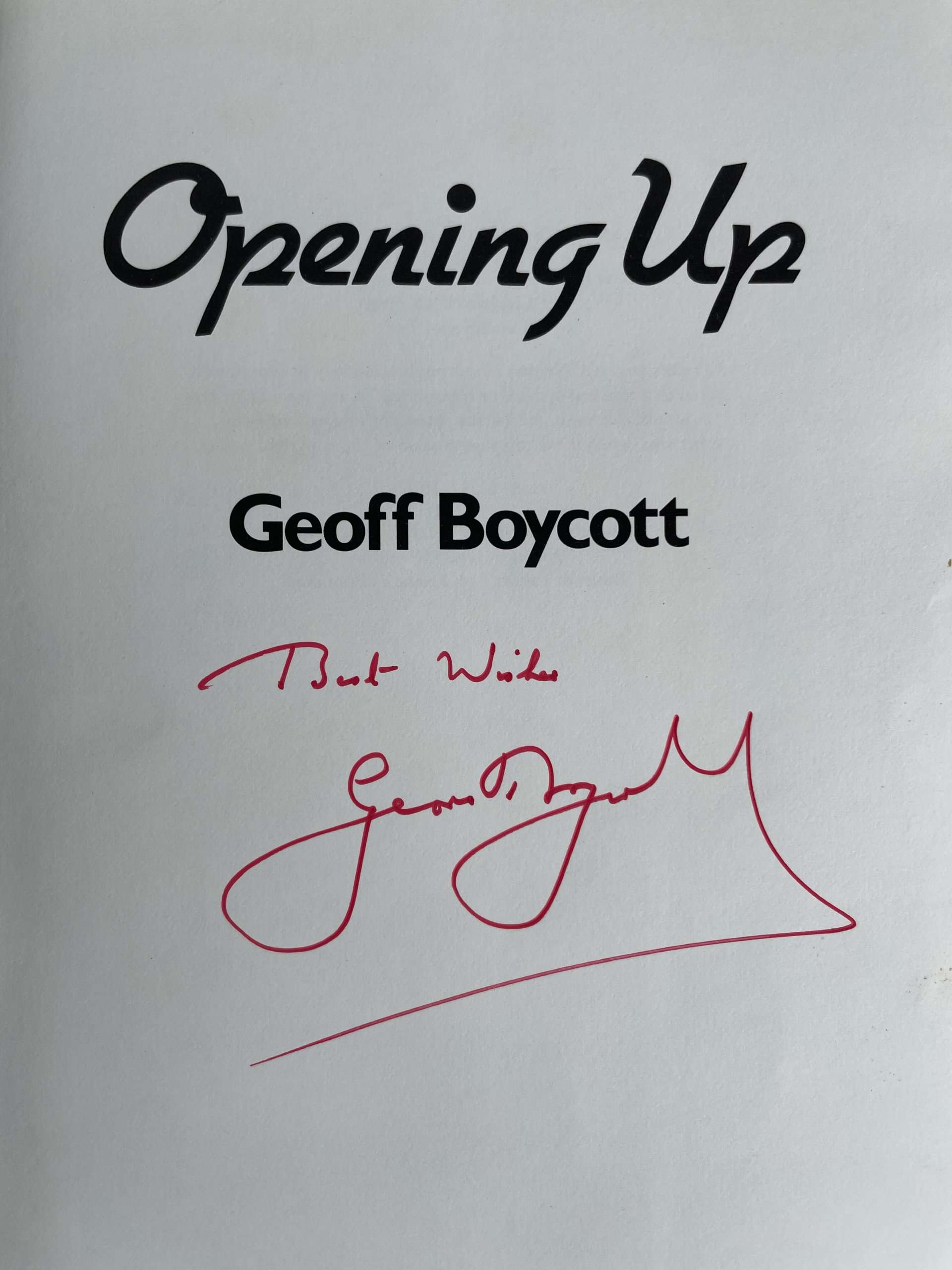 geoffrey boycott opening up signed first2