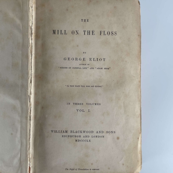 george eliot the mill on the floss trilogy first2