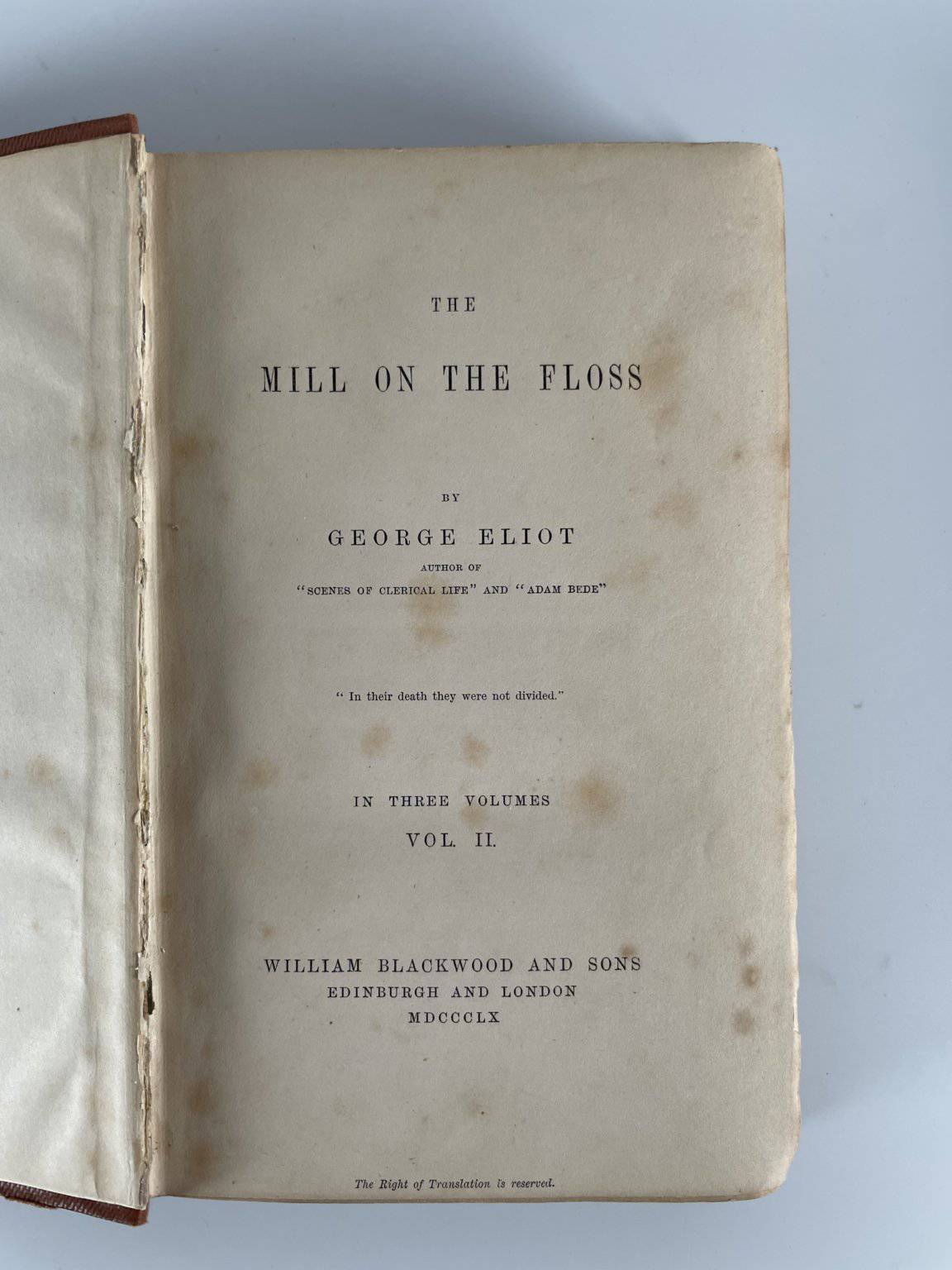 george eliot the mill on the floss trilogy first3