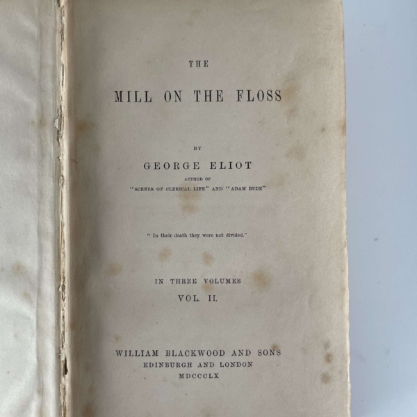 george eliot the mill on the floss trilogy first3