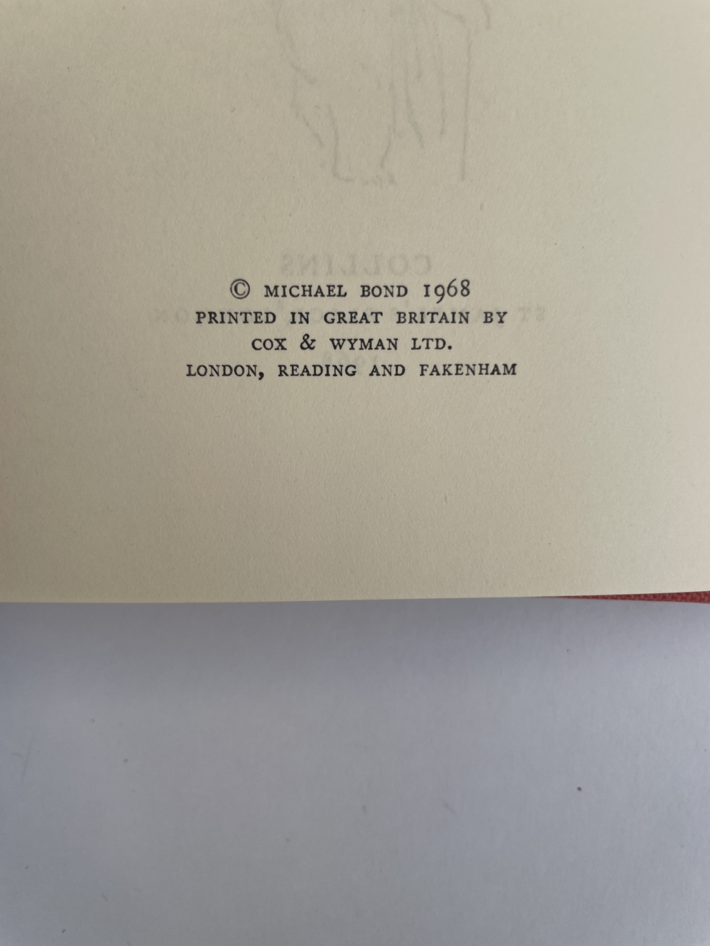 michael bond paddington goes to town first ed 2