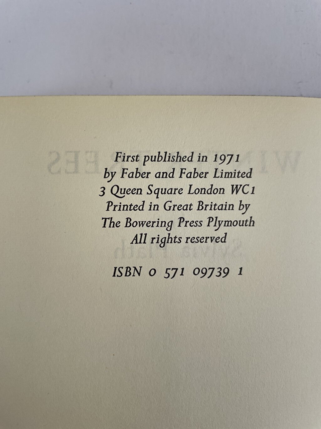 sylvia plath winter trees first edition2