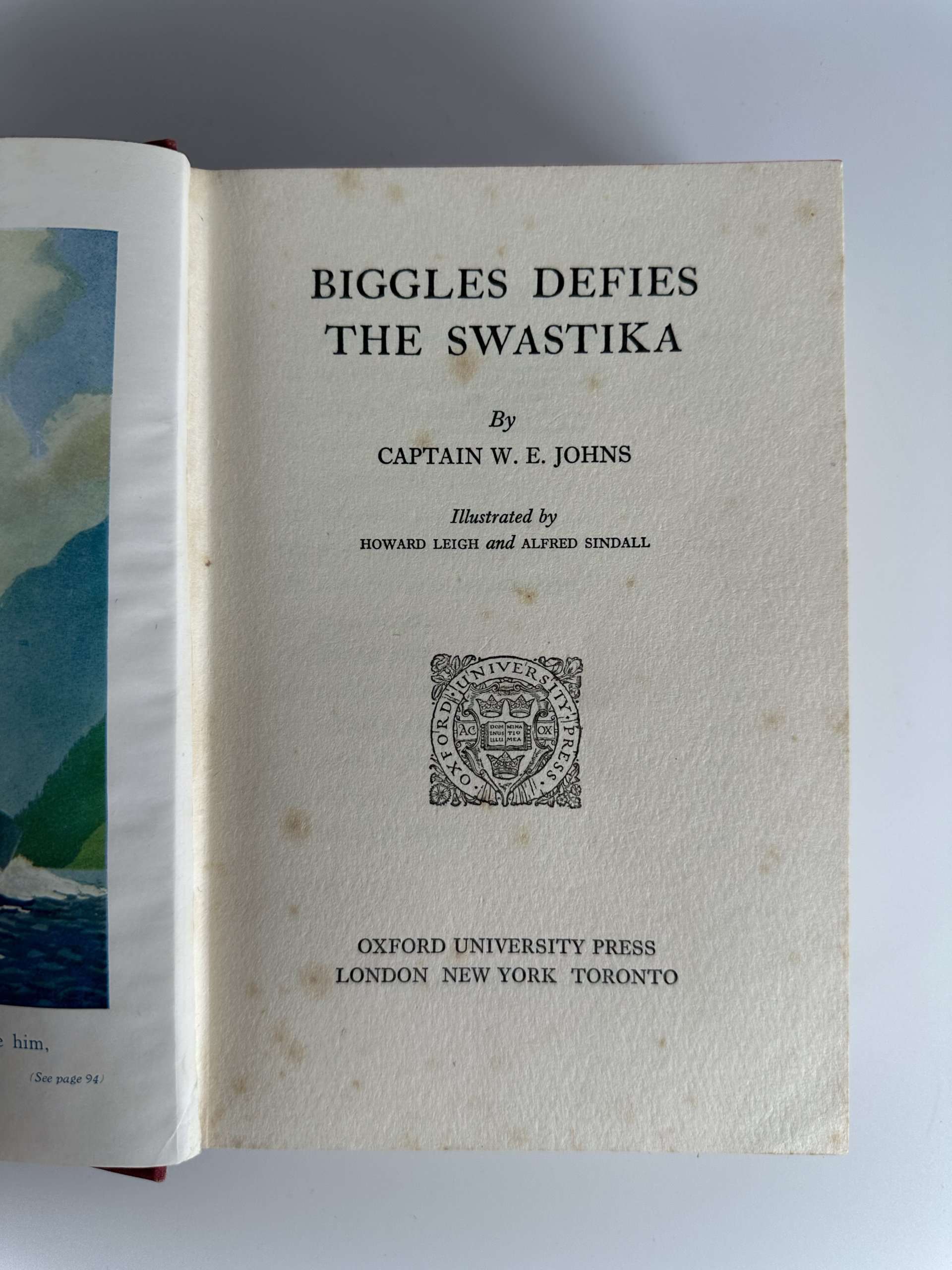 w e johns biggles defies the swastika first edition4