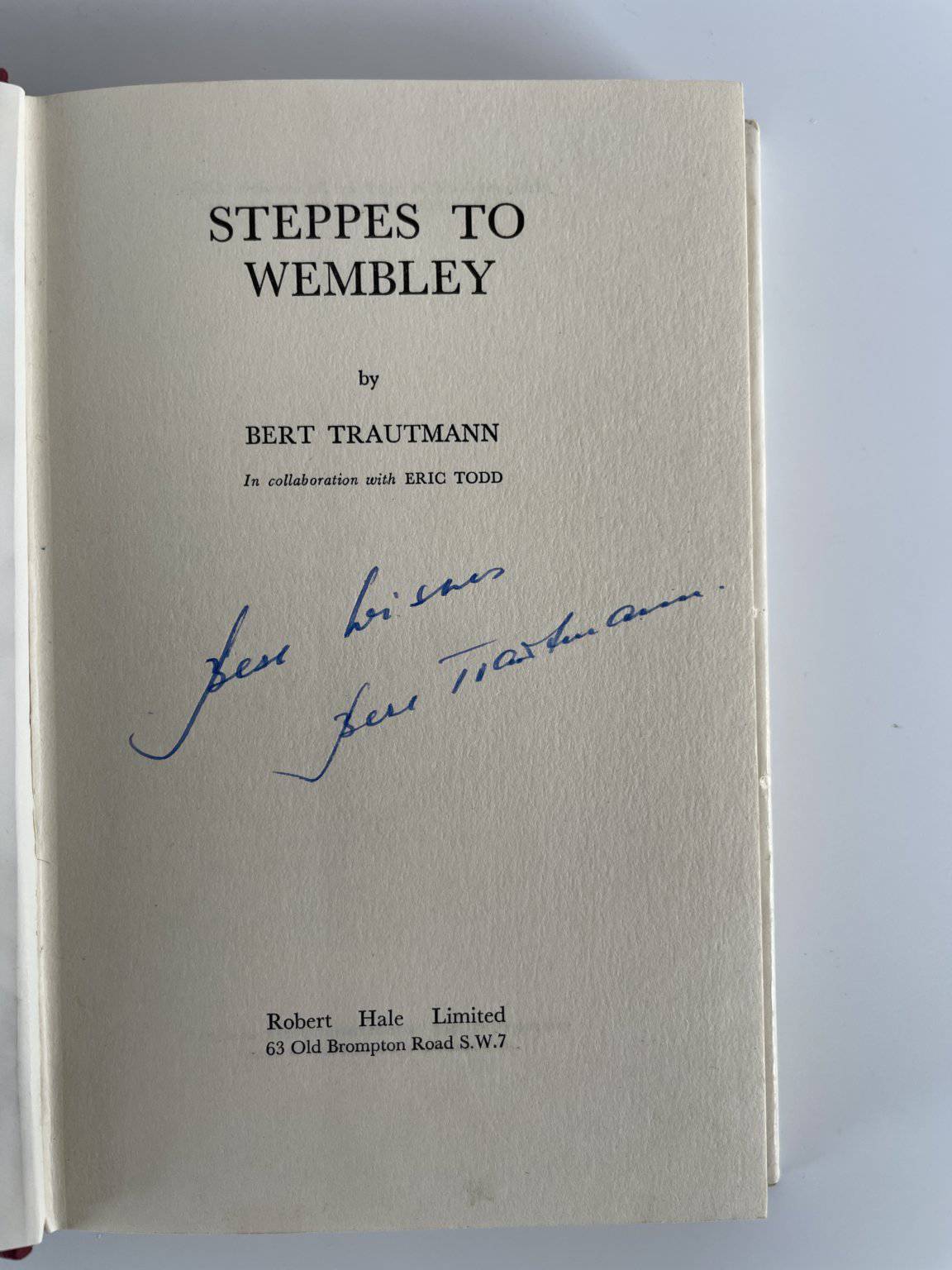 bert trautmann steppes to wembley signed first 3