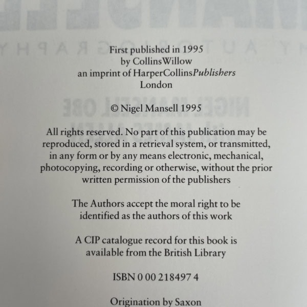 f1 autobiographies firsts 7