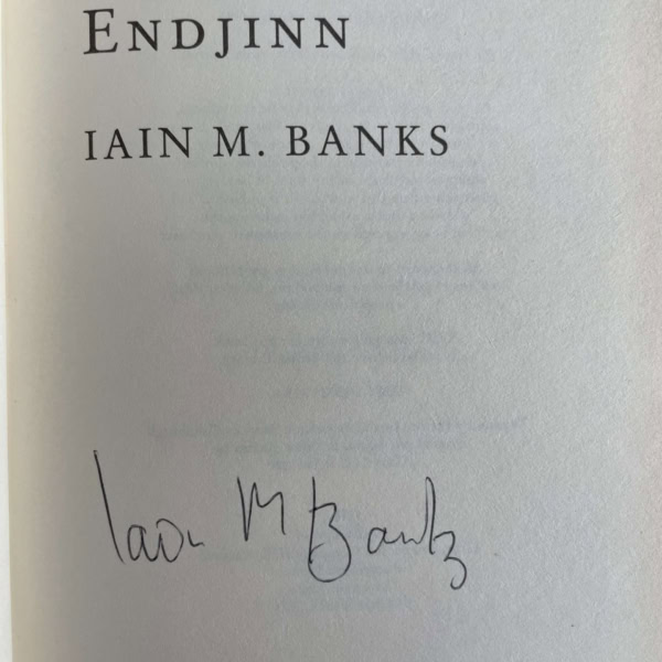 iain m banks feersum endjinn signed first 2