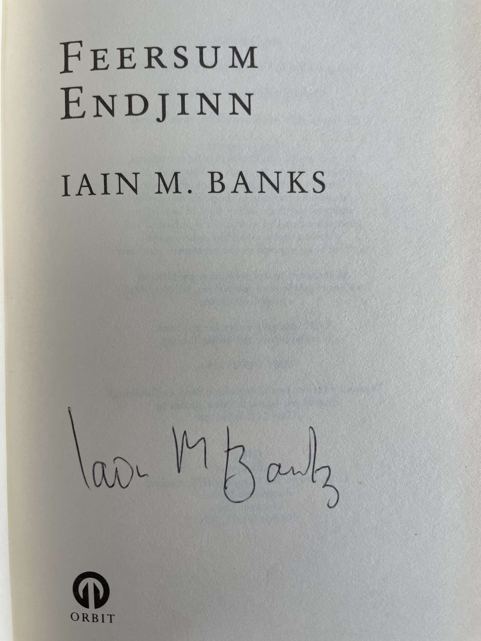 iain m banks feersum endjinn signed first 2