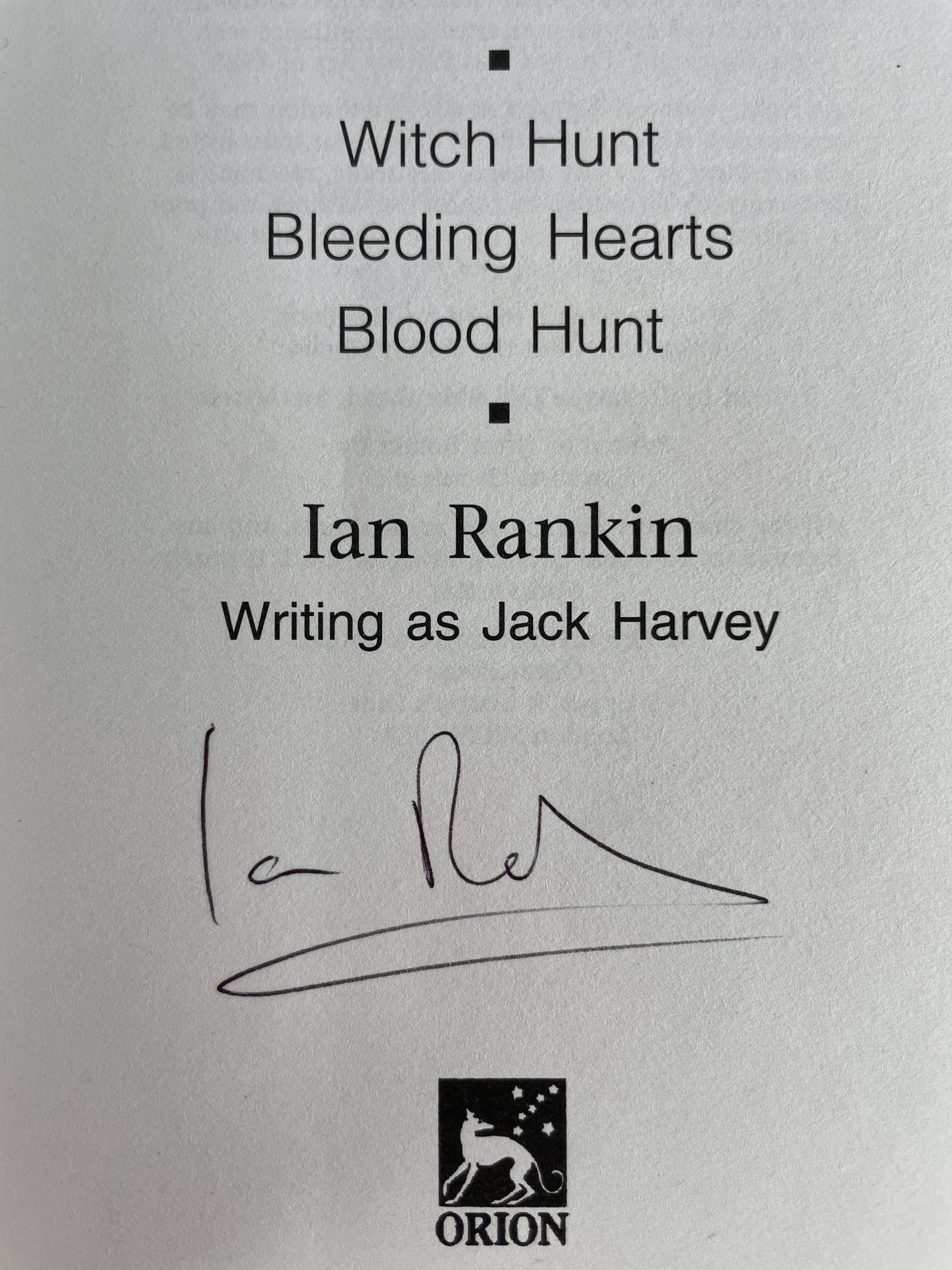 ian rankin the jack harvey novels signed first2