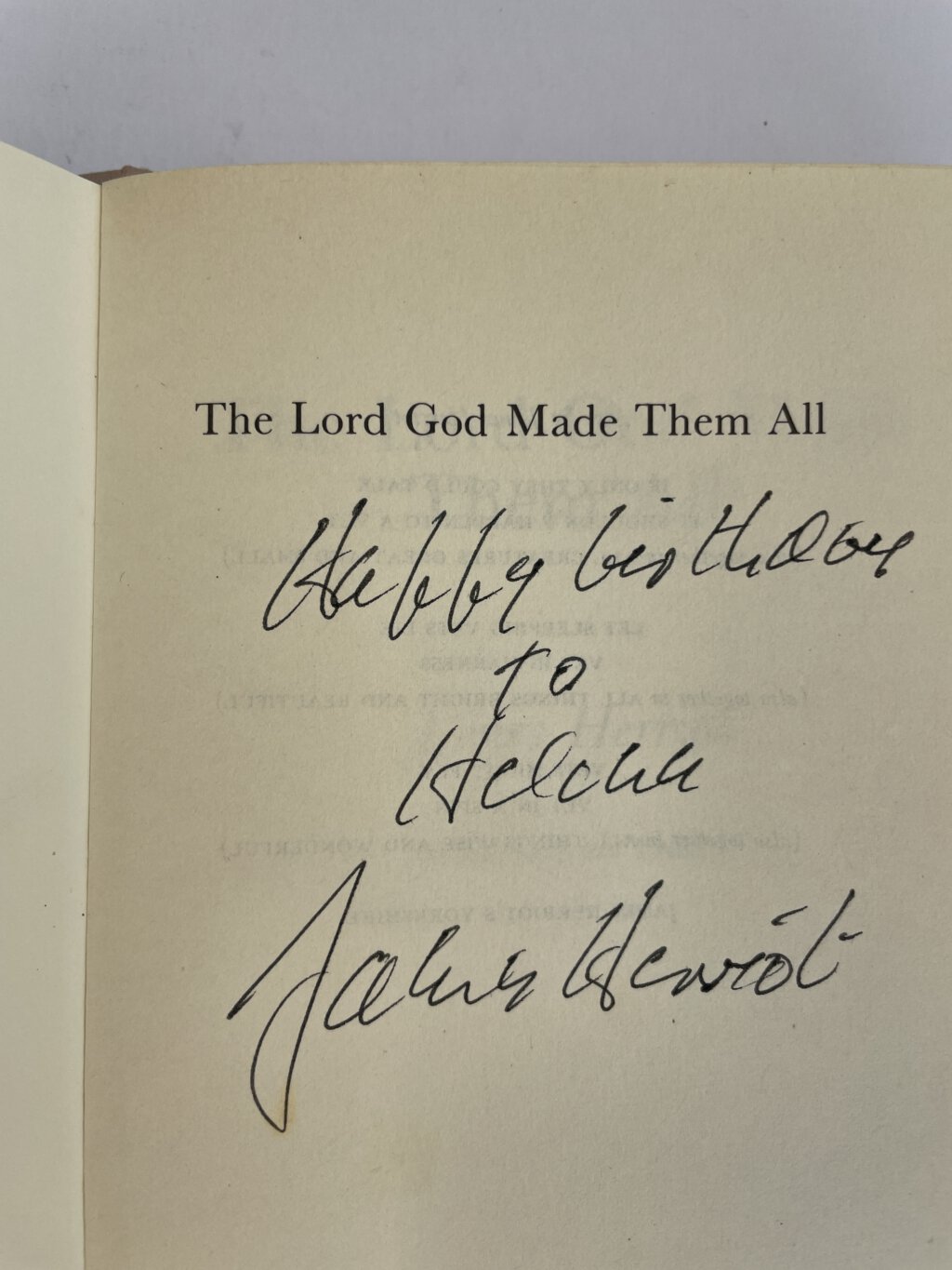 james herriot the lord god made them all signed first3