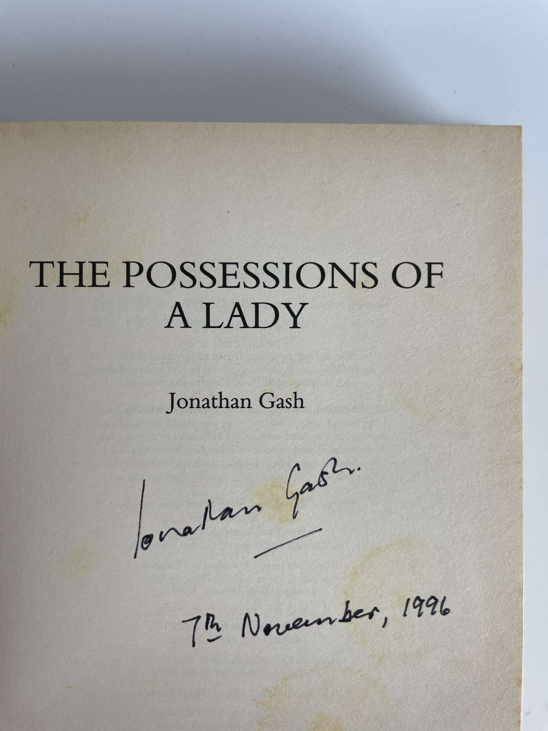 jonathan gash the posessions of a lady firsted2