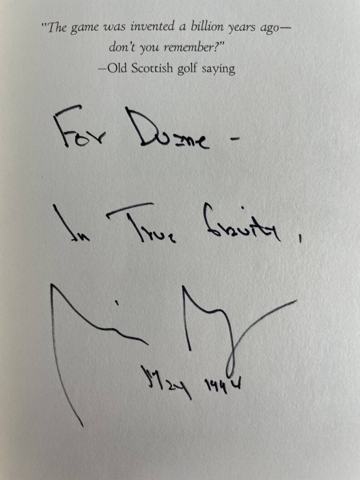 michael murphy golf in the kingdom signed first2