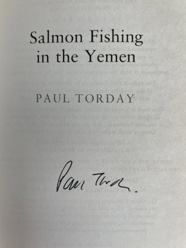 paul torday salmon fishing in the yemen flat signed first 2