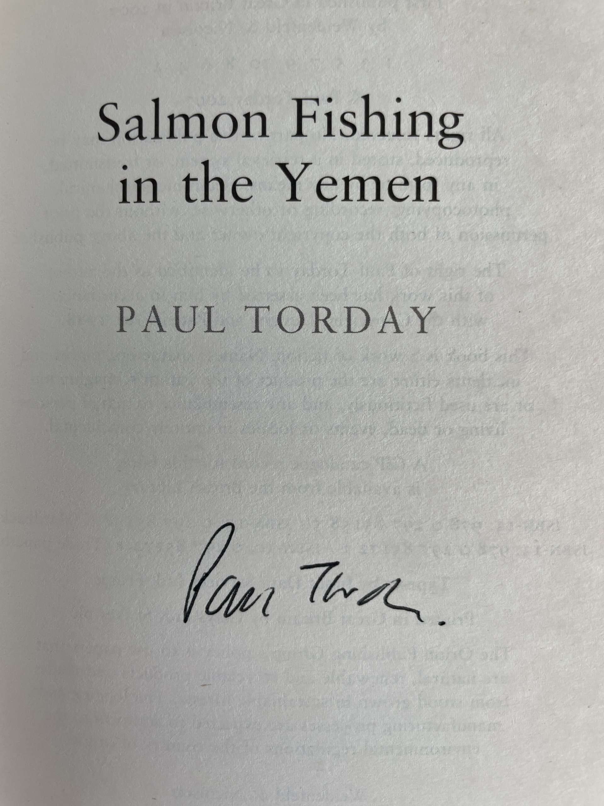 paul torday salmon fishing in the yemen flat signed first 2