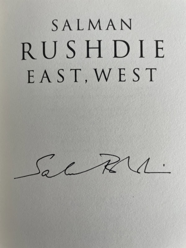 salman rushdie east west signed first 3