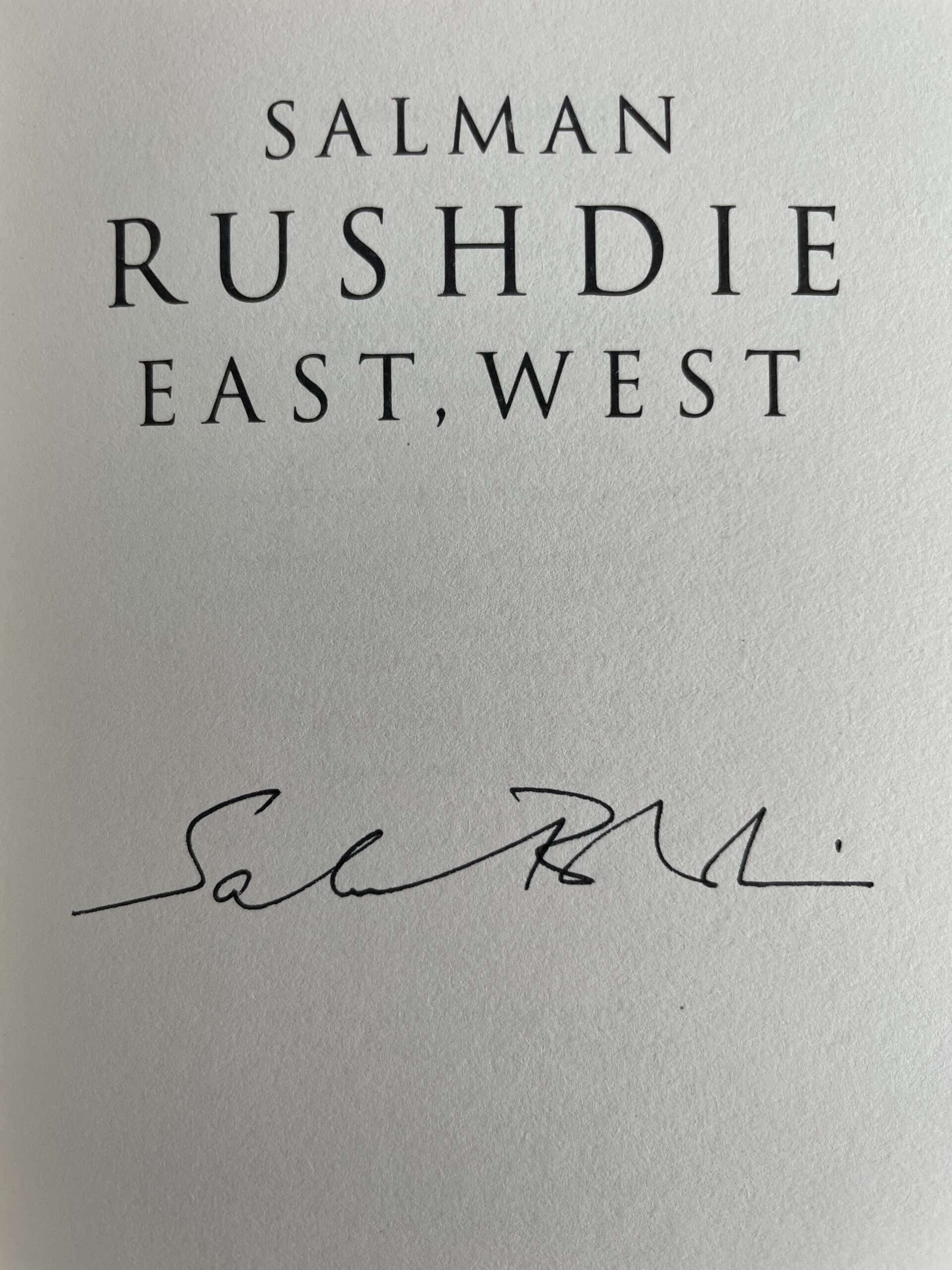 salman rushdie east west signed first 3