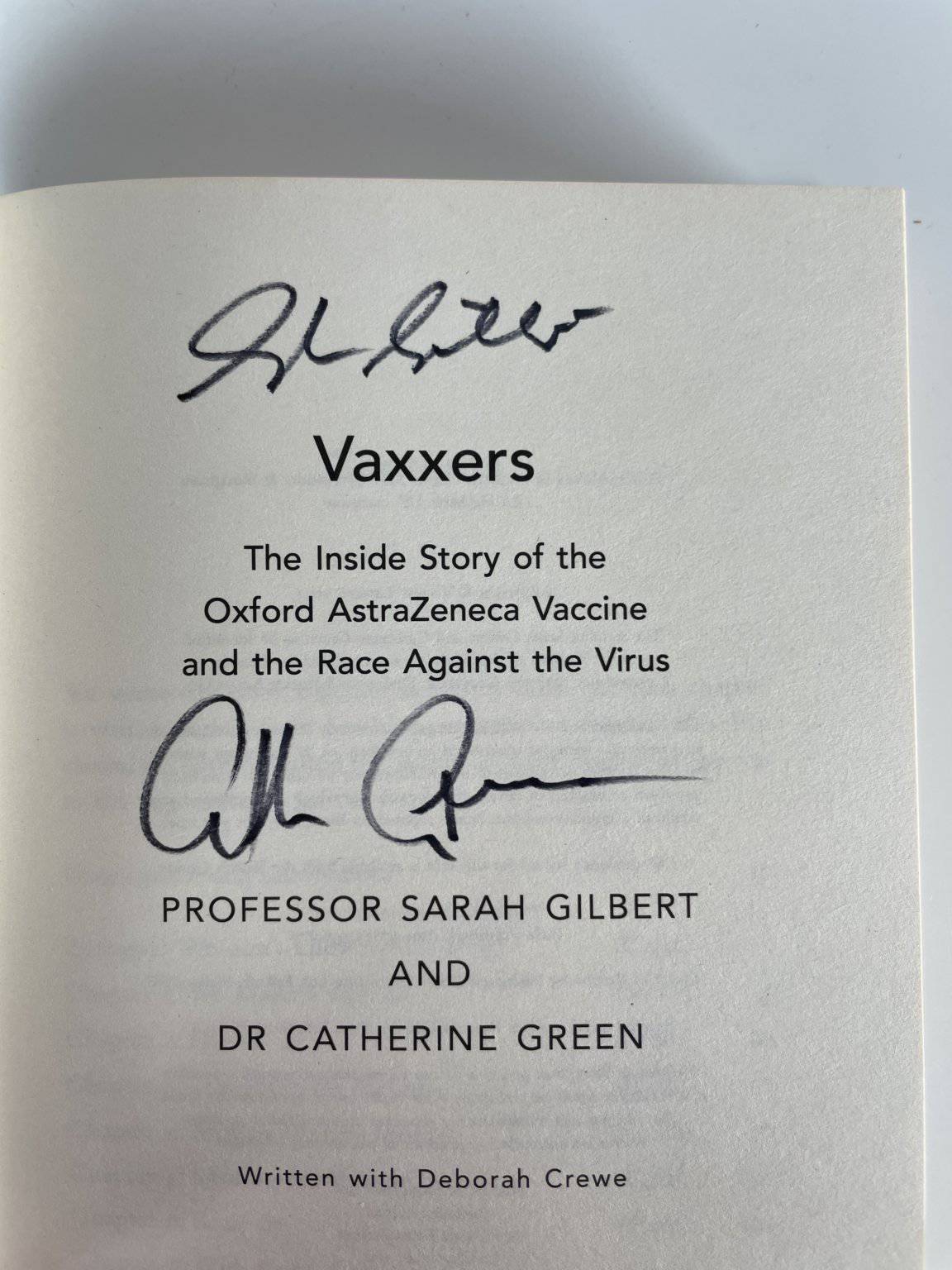 sarah gilbert catherine green vaxxers double signed2