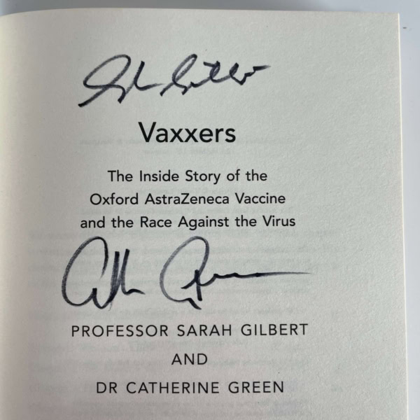 sarah gilbert catherine green vaxxers double signed2