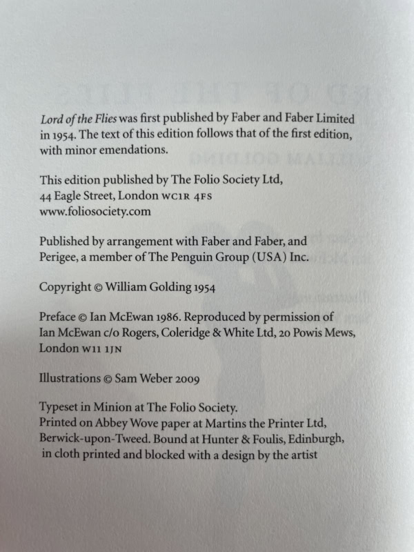 william golding the lord of the flies first folio 2