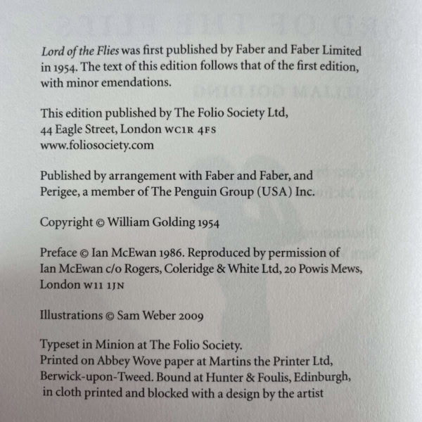 william golding the lord of the flies first folio 2