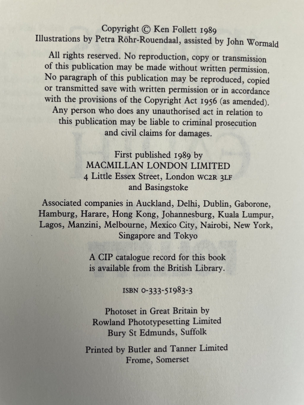 ken follett pillars of the earth signed first 3