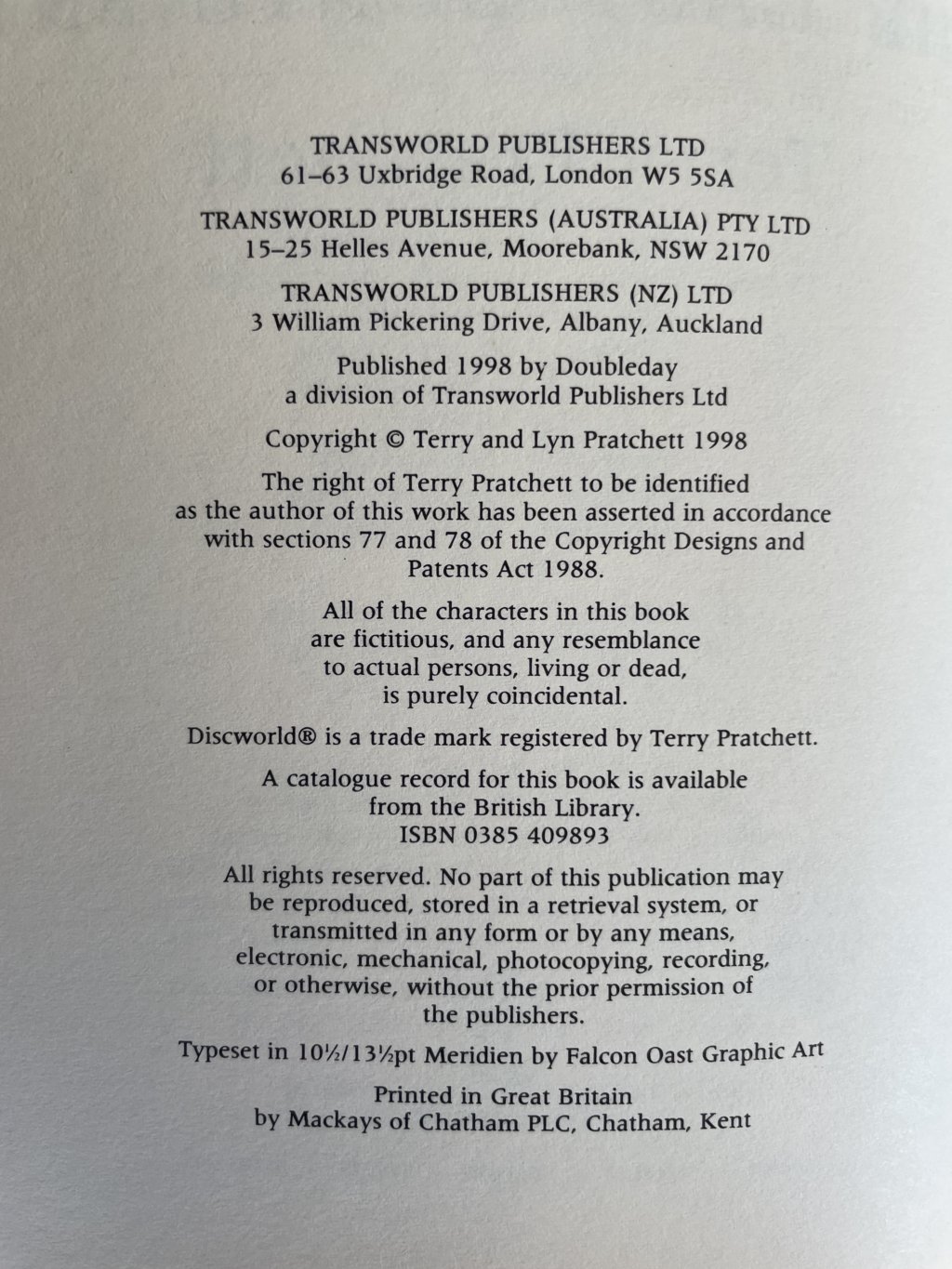 terry pratchett the last continent first edition2