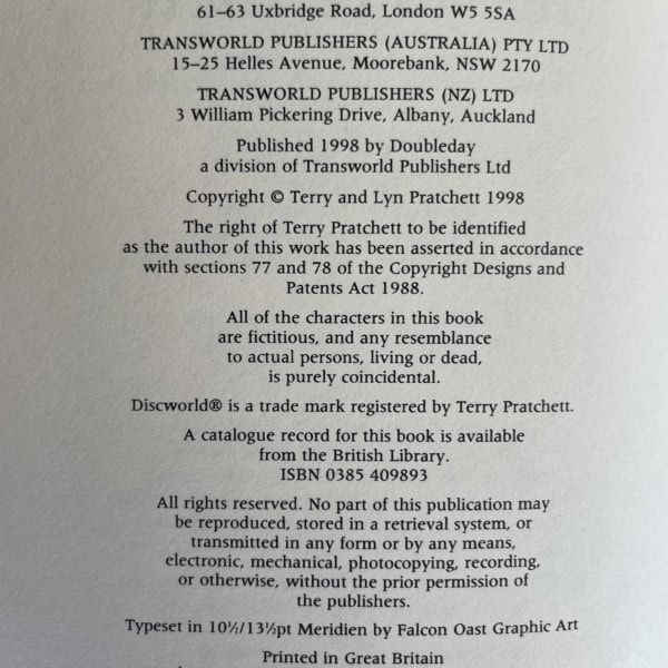 terry pratchett the last continent first edition2