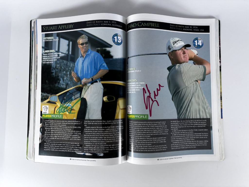 American Express Championship Golf Programme 2004 Mult Signed5