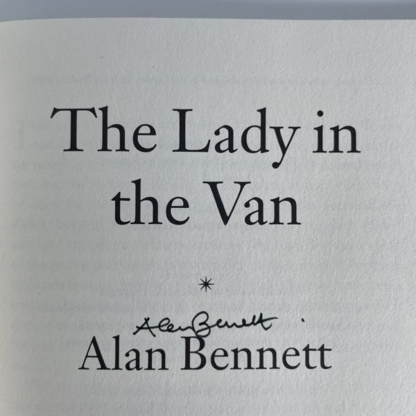 alan bennett the lady in the van signed2