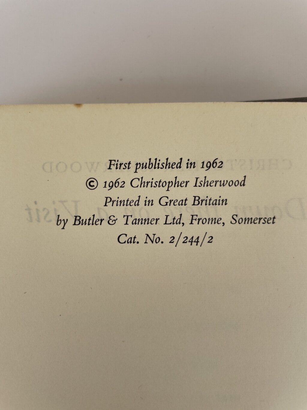 chirstopher isherwood down there on a visit first2