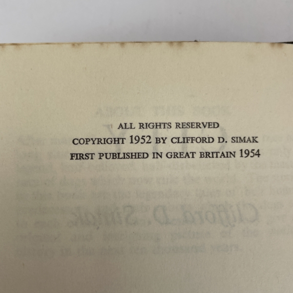 clifford simak city first ed2