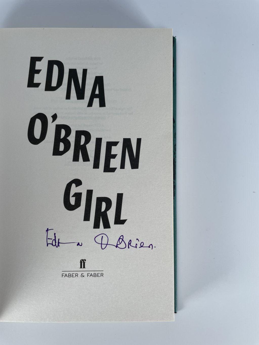 edna obrien girl signed first2