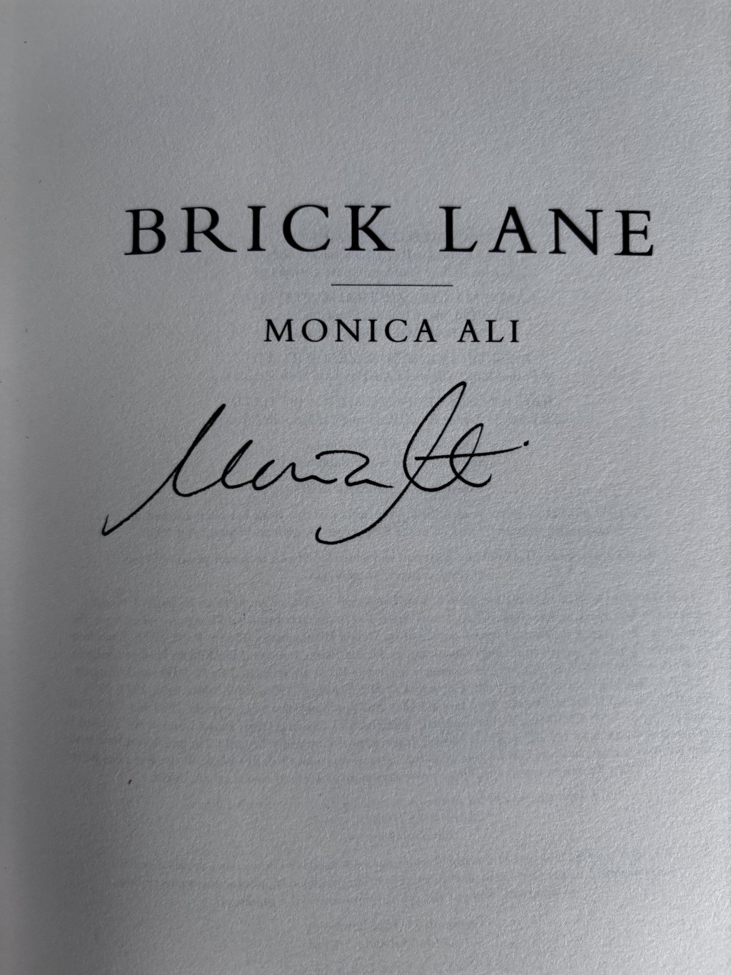 monica ali brick lane signed first 2